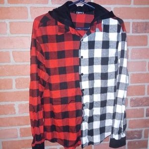 Shein size Small Plaid Hoodie shirt